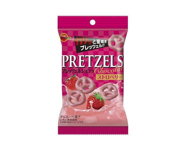 Bourbon Strawberry Chocolate Pretzel Candy and Snacks Sugoi Mart