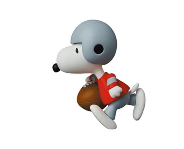 The  American Football Player Snoopy  Ultra Detail Figure is a high-quality collectible from Medicom Toy, a brand renowned for its detailed and artistically crafted figures. Snoopy is in a classic American football uniform, complete with a helmet, jersey, and football. the figure is meticulously detailed, from the texture of the football to the features on Snoopy's helmet and uniform.
                  
10 cm x 5 cm x 3 cm / .94 inches x 1.8 inches x 1.2 inches