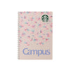 Starbucks Japan Sakura 2025 Campus Ring Notebook: Beige