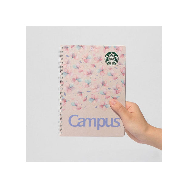 Starbucks Japan Sakura 2025 Campus Ring Notebook: Beige
