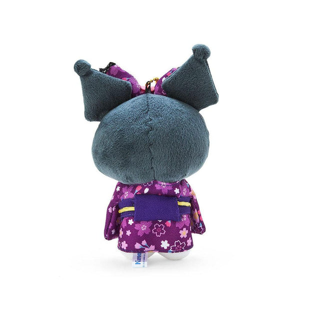 Sanrio Japan Sakura 2025 Mascot Kimono Plush Keychain: Kuromi