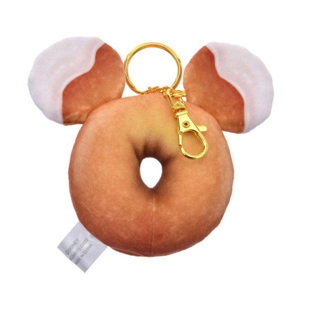 Disney Mickey Mouse Plush Keychain White Donut