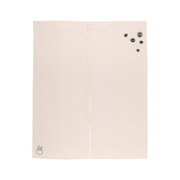 Ghibli My Neighbor Totoro Embroidered Curtain Kurosuke: Ivory