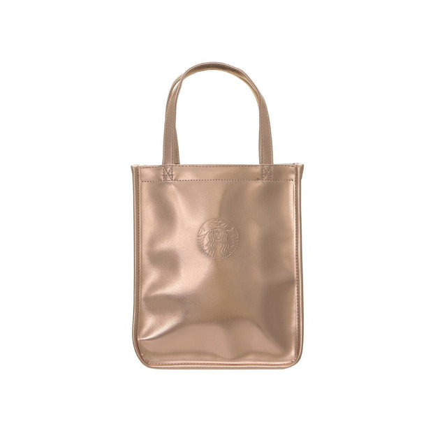 Starbucks Holiday 2024 Metallic Gold Shopper Bag
