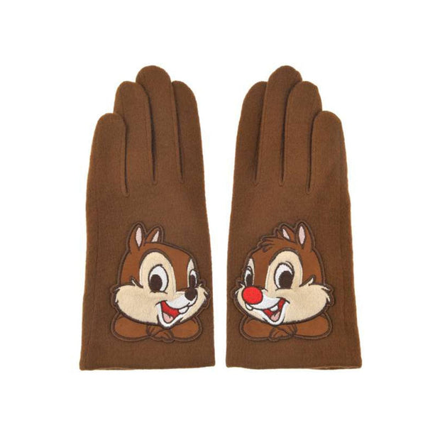 Disney Chip & Dale Winter Gloves Brown